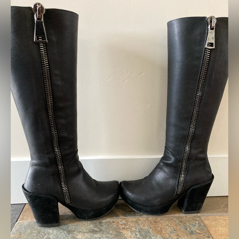 John Fluevog Prepare 2.0 Gaiters Platform Knee High Boots Size 6.5
